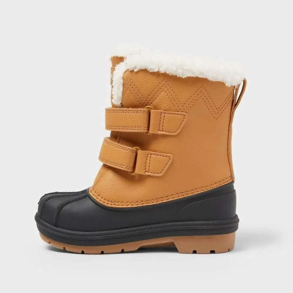 Baby Boy Cat & Jack Denver Toddler Winter Boots | Cognac Black Size 8 Snow Boots